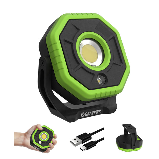 W8 Work Light,2000LM, LED Magnetic Light ,5200mAh Type-C , IP65 IK07