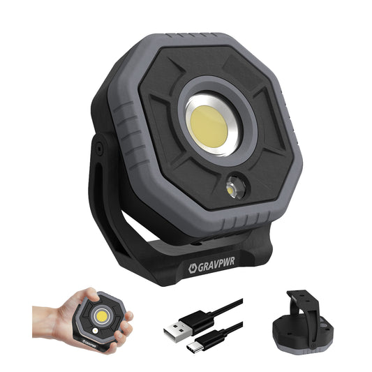W8 Work Light,2000LM, LED Magnetic Light ,5200mAh Type-C , IP65 IK07
