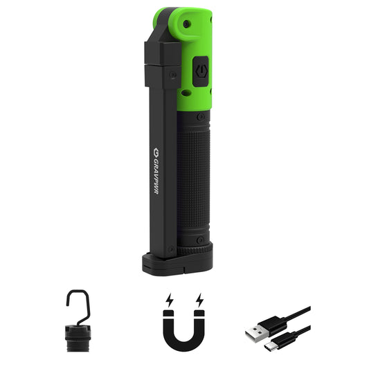 F8 Work Light ,1550LM, LED Magnetic Light ，5000mAh Type-C , IP65 IK07 UV