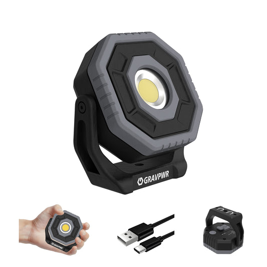 W7 Work Light,800LM, LED Magnetic Light ,2600mAh Type-C , IP65 IK07