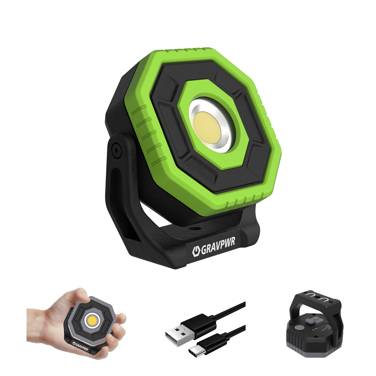 W7 Work Light,800LM, LED Magnetic Light ,2600mAh Type-C , IP65 IK07